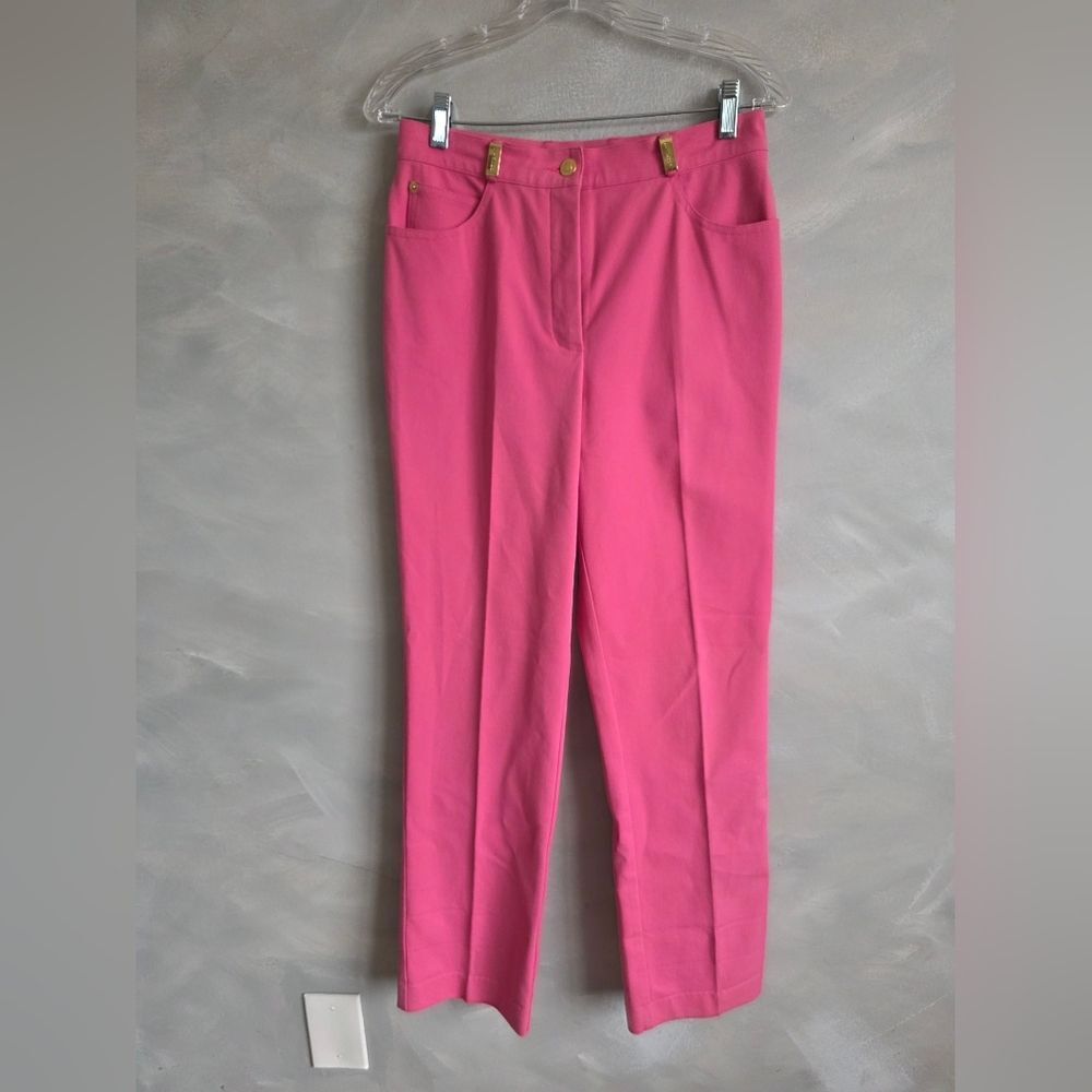 St. John Pink Gold Accent Straight Leg Trouser Sport Essentials By Marie Gray 6